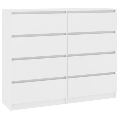 Drawer Sideboard White 120x35x97 cm Chipboard