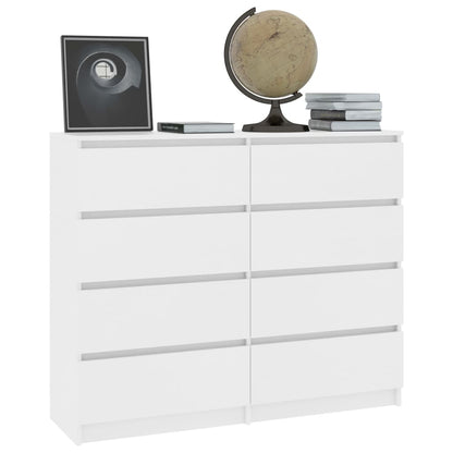 Drawer Sideboard White 120x35x97 cm Chipboard