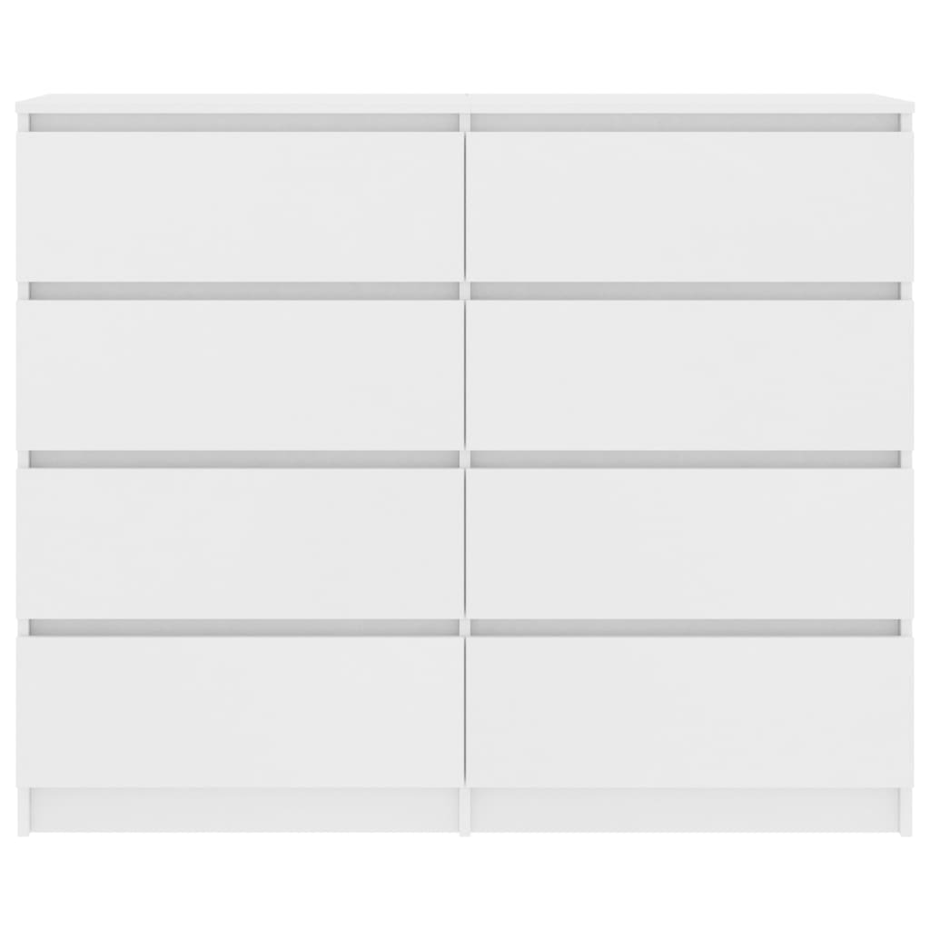 Drawer Sideboard White 120x35x97 cm Chipboard