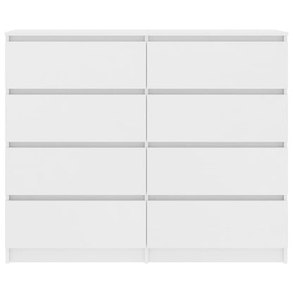 Drawer Sideboard White 120x35x97 cm Chipboard