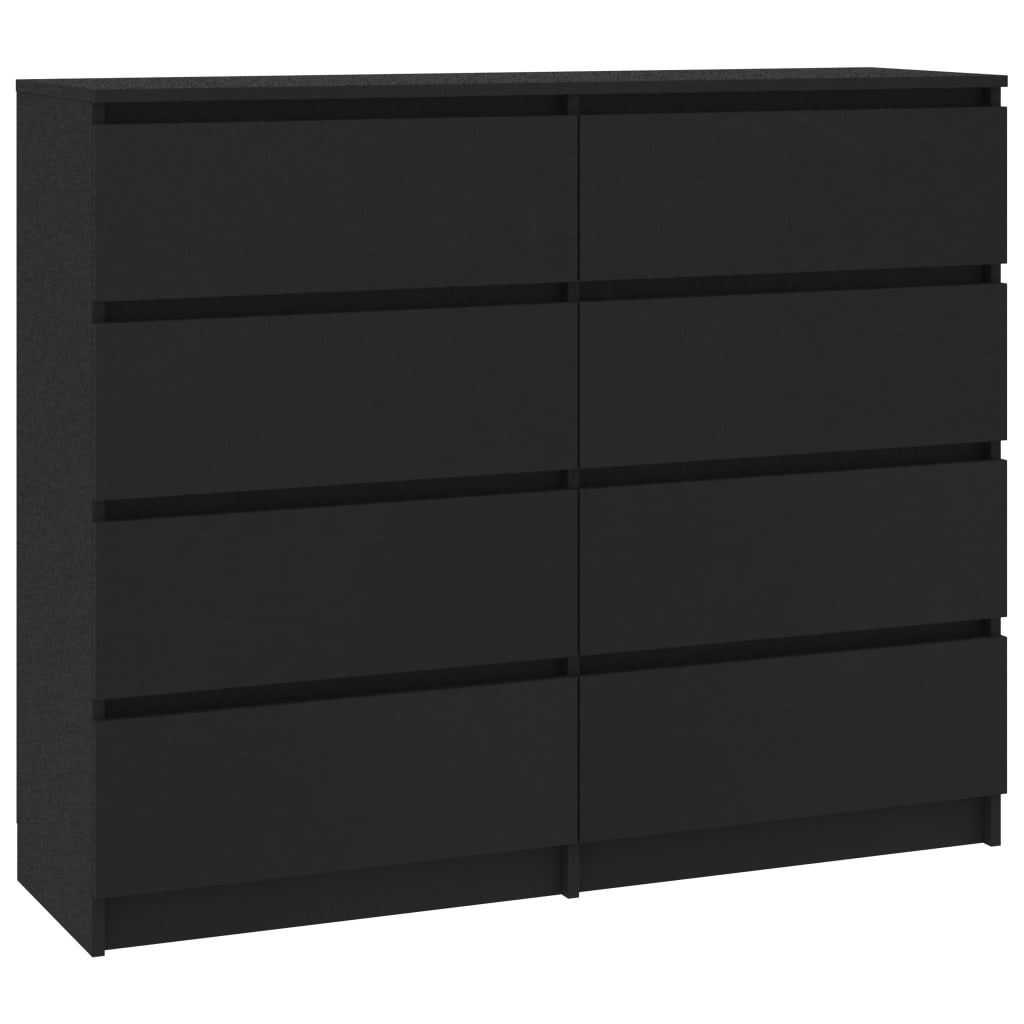 Drawer Sideboard Black 120x35x97 cm Chipboard