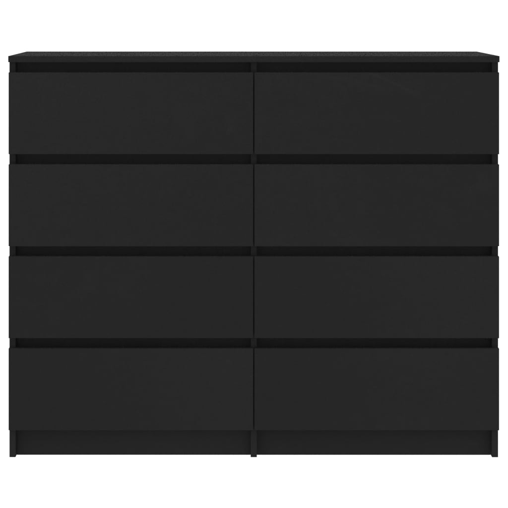 Drawer Sideboard Black 120x35x97 cm Chipboard