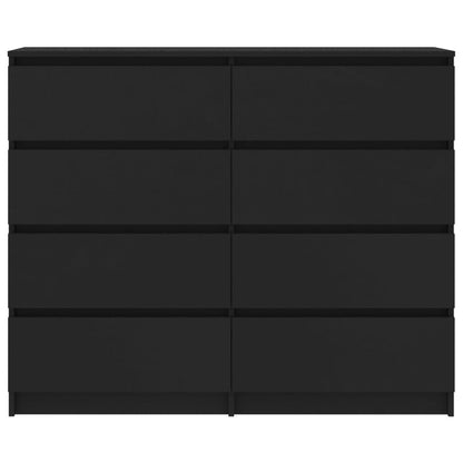 Drawer Sideboard Black 120x35x97 cm Chipboard