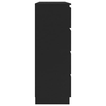 Drawer Sideboard Black 120x35x97 cm Chipboard
