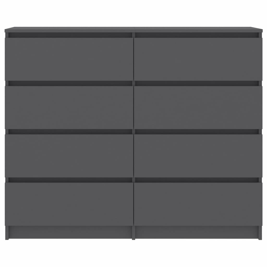 Drawer Sideboard Grey 120x35x97 cm Chipboard