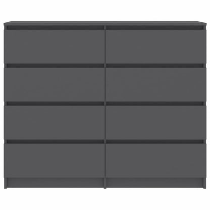 Drawer Sideboard Grey 120x35x97 cm Chipboard