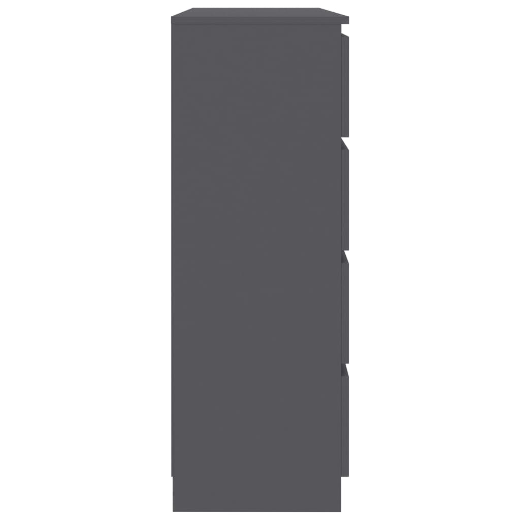 Drawer Sideboard Grey 120x35x97 cm Chipboard