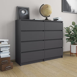 Drawer Sideboard Grey 120x35x97 cm Chipboard