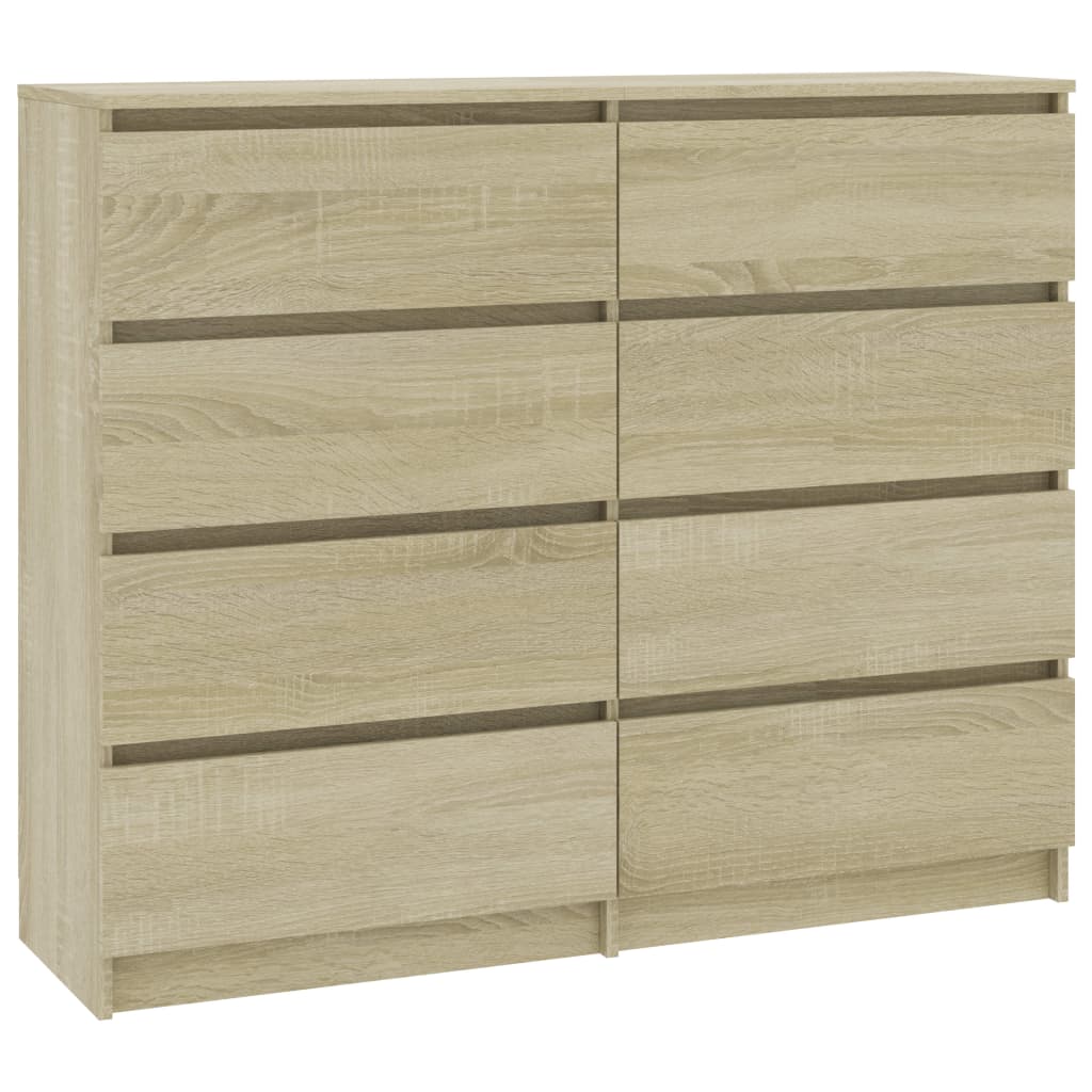 Drawer Sideboard Sonoma Oak 120x35x97 cm Chipboard
