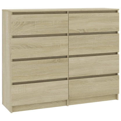 Drawer Sideboard Sonoma Oak 120x35x97 cm Chipboard