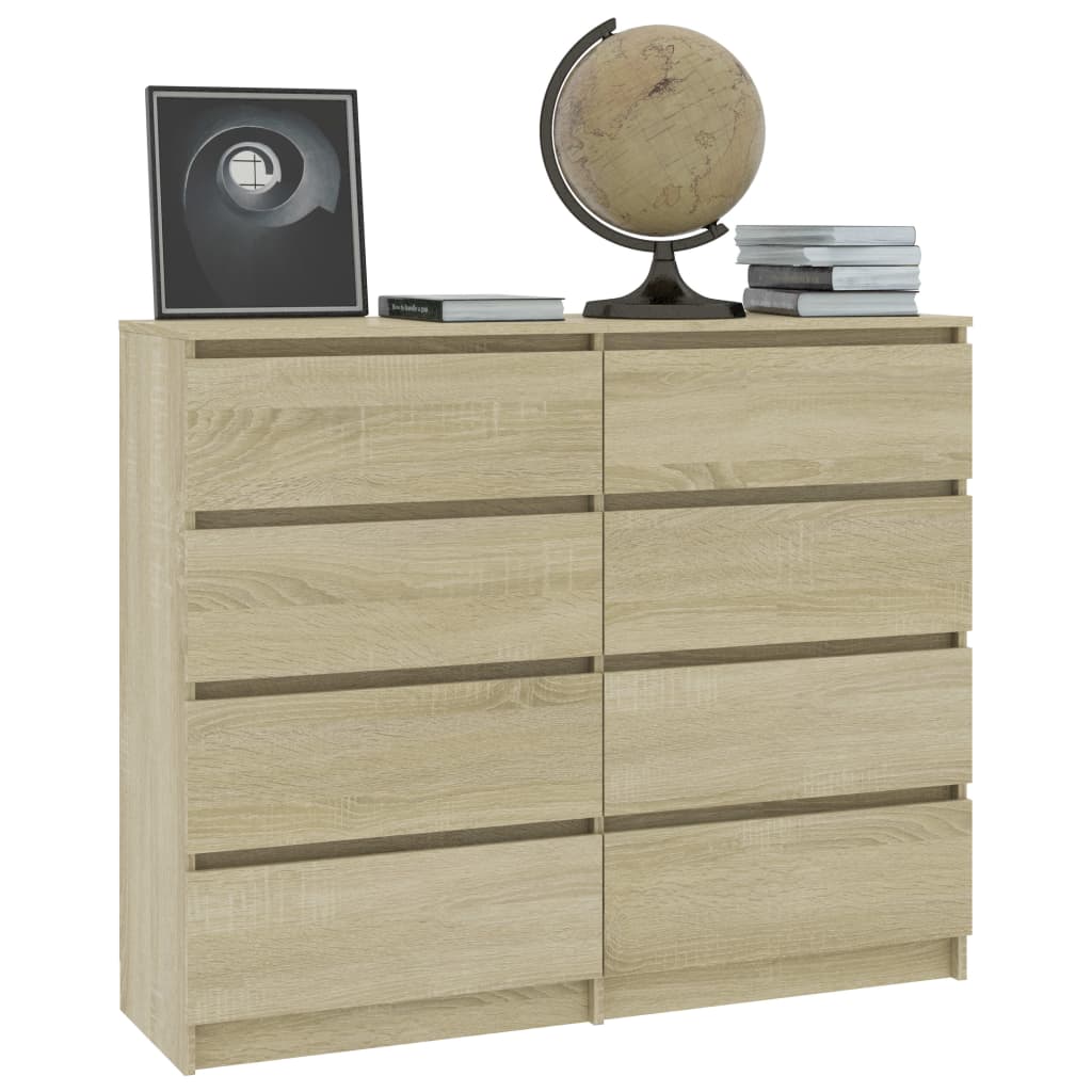 Drawer Sideboard Sonoma Oak 120x35x97 cm Chipboard