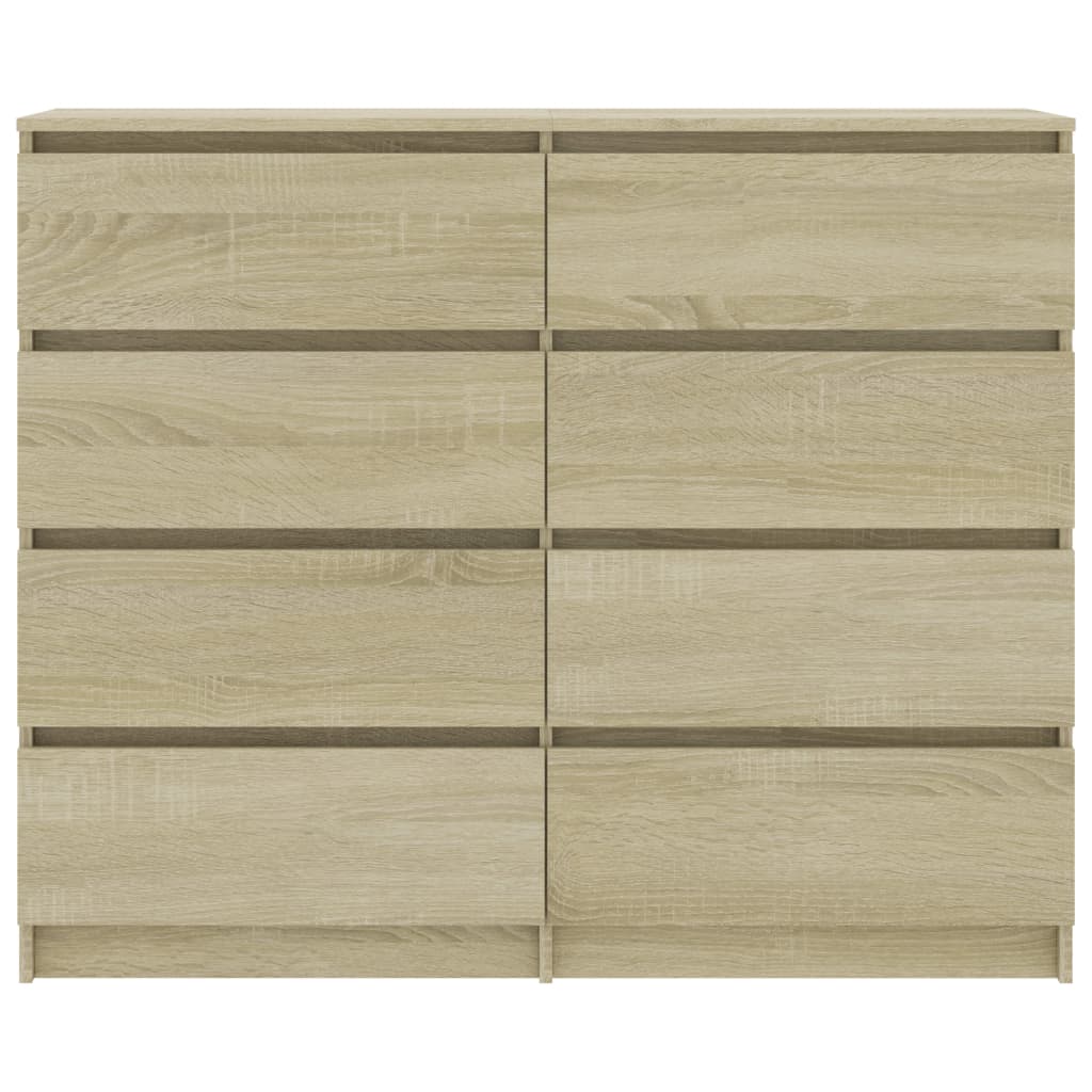 Drawer Sideboard Sonoma Oak 120x35x97 cm Chipboard