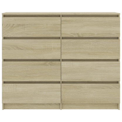Drawer Sideboard Sonoma Oak 120x35x97 cm Chipboard
