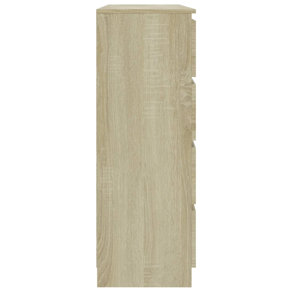 Drawer Sideboard Sonoma Oak 120x35x97 cm Chipboard