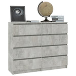Drawer Sideboard Concrete Grey  Chipboard