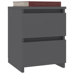 Bedside Cabinet Grey -Chipboard