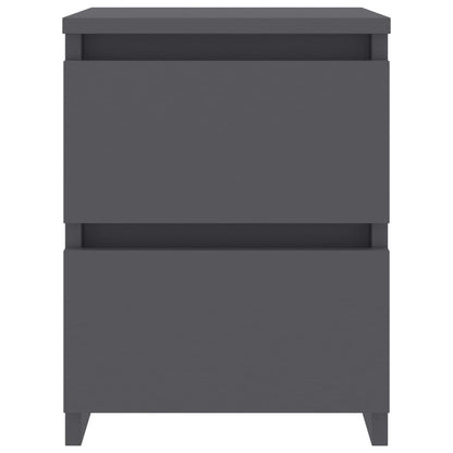Bedside Cabinet Grey 30x30x40 cm Chipboard
