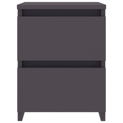 Bedside Cabinets 2 pcs Grey 30x30x40 cm Chipboard