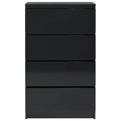 Sideboard High Gloss Black 60x35x98.5cm Chipboard