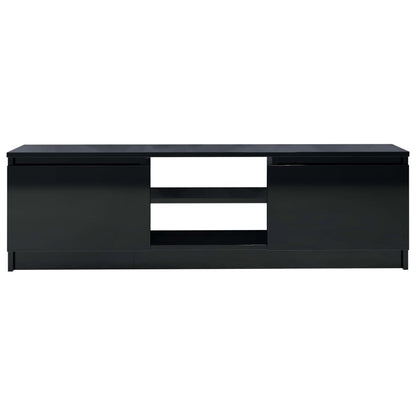 TV Cabinet High Gloss Black 120x30x35.5 cm Chipboard