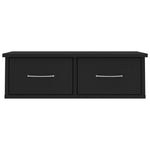 Wall-mounted Drawer Shelf Black  Chipboard