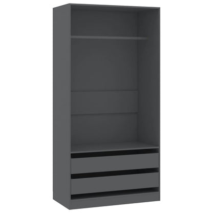 Wardrobe Grey 100x50x200 cm Chipboard