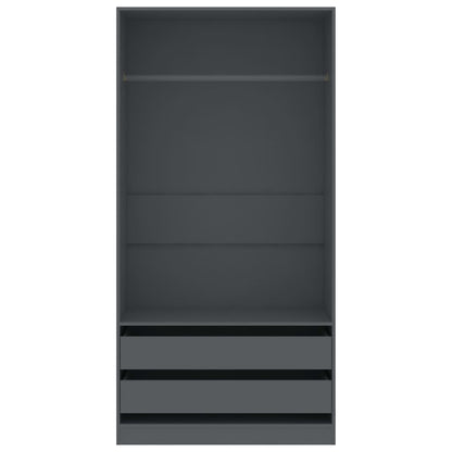 Wardrobe Grey 100x50x200 cm Chipboard