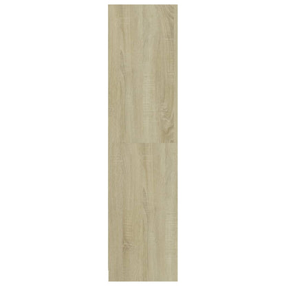 Wardrobe White and Sonoma Oak 100x50x200 cm Chipboard