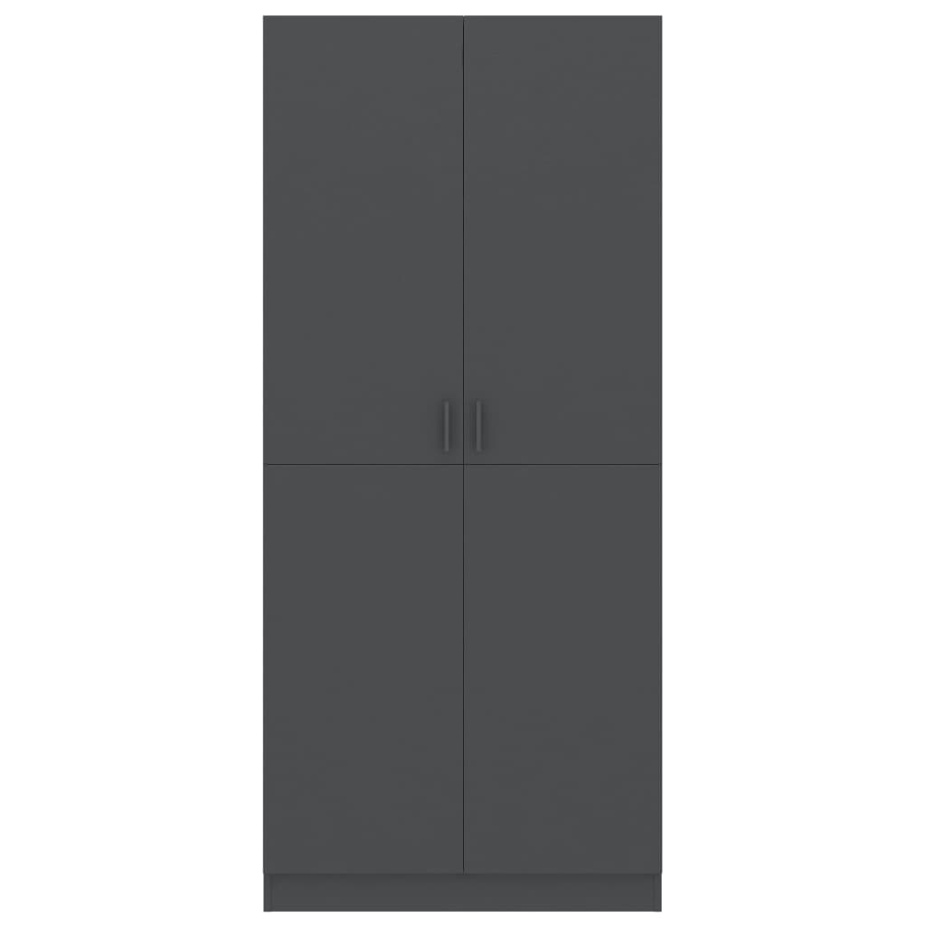 Wardrobe Grey 80x52x180 cm Chipboard