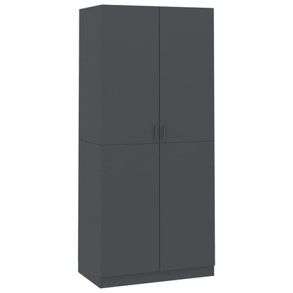 Wardrobe Grey 90x52x200 cm Chipboard