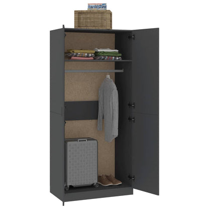 Wardrobe Grey 90x52x200 cm Chipboard
