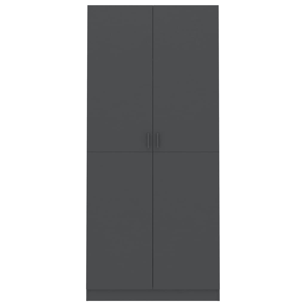 Wardrobe Grey 90x52x200 cm Chipboard