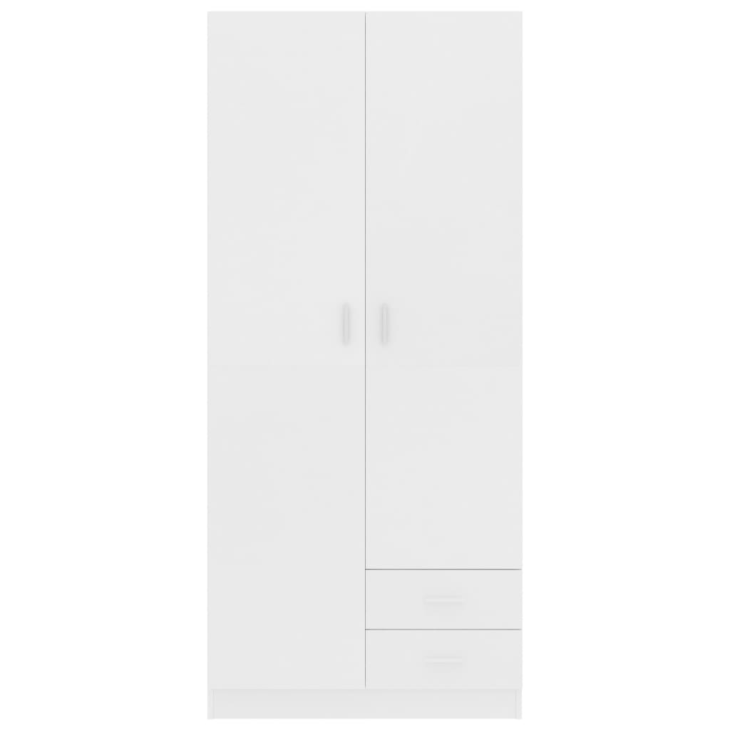 Wardrobe White 80x52x180 cm Chipboard