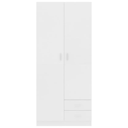 Wardrobe White 80x52x180 cm Chipboard