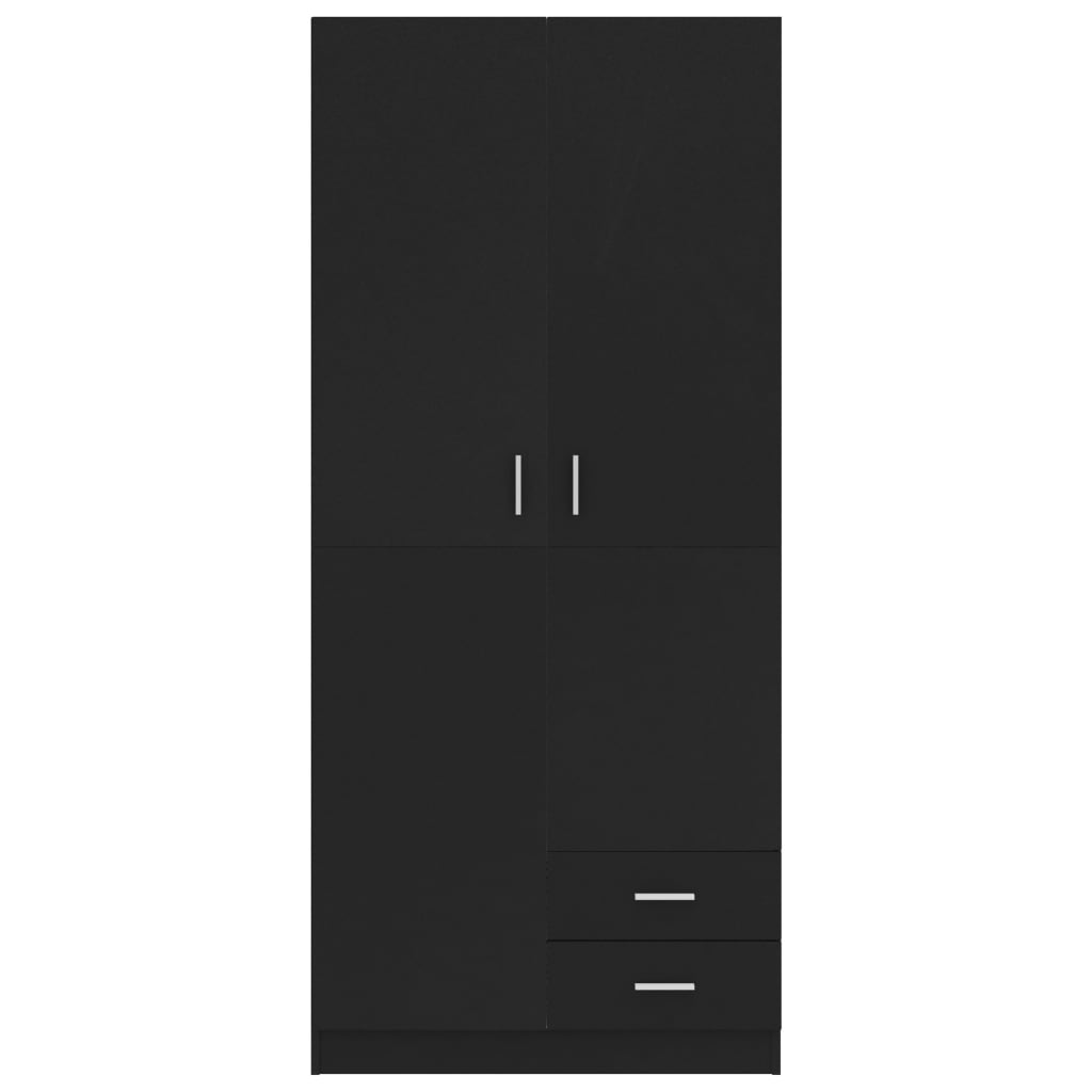 Wardrobe Black 80x52x180 cm Chipboard