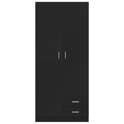 Wardrobe Black 80x52x180 cm Chipboard