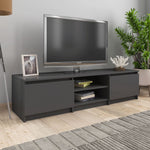 TV Cabinet High Gloss Grey - Chipboard
