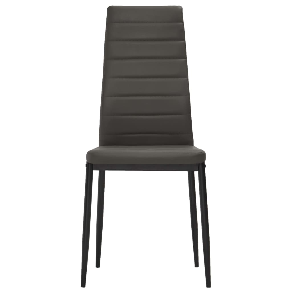 Dining Chairs 6 pcs Grey Faux Leather