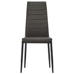Dining Chairs 6 pcs faux Leather -Grey