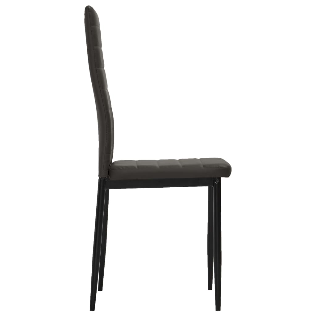 Dining Chairs 6 pcs Grey Faux Leather