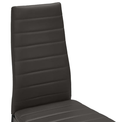 Dining Chairs 6 pcs Grey Faux Leather