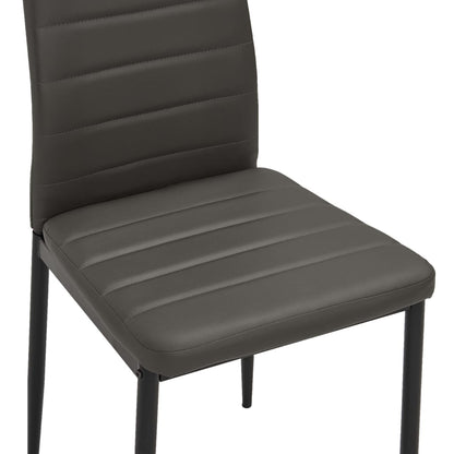 Dining Chairs 6 pcs Grey Faux Leather