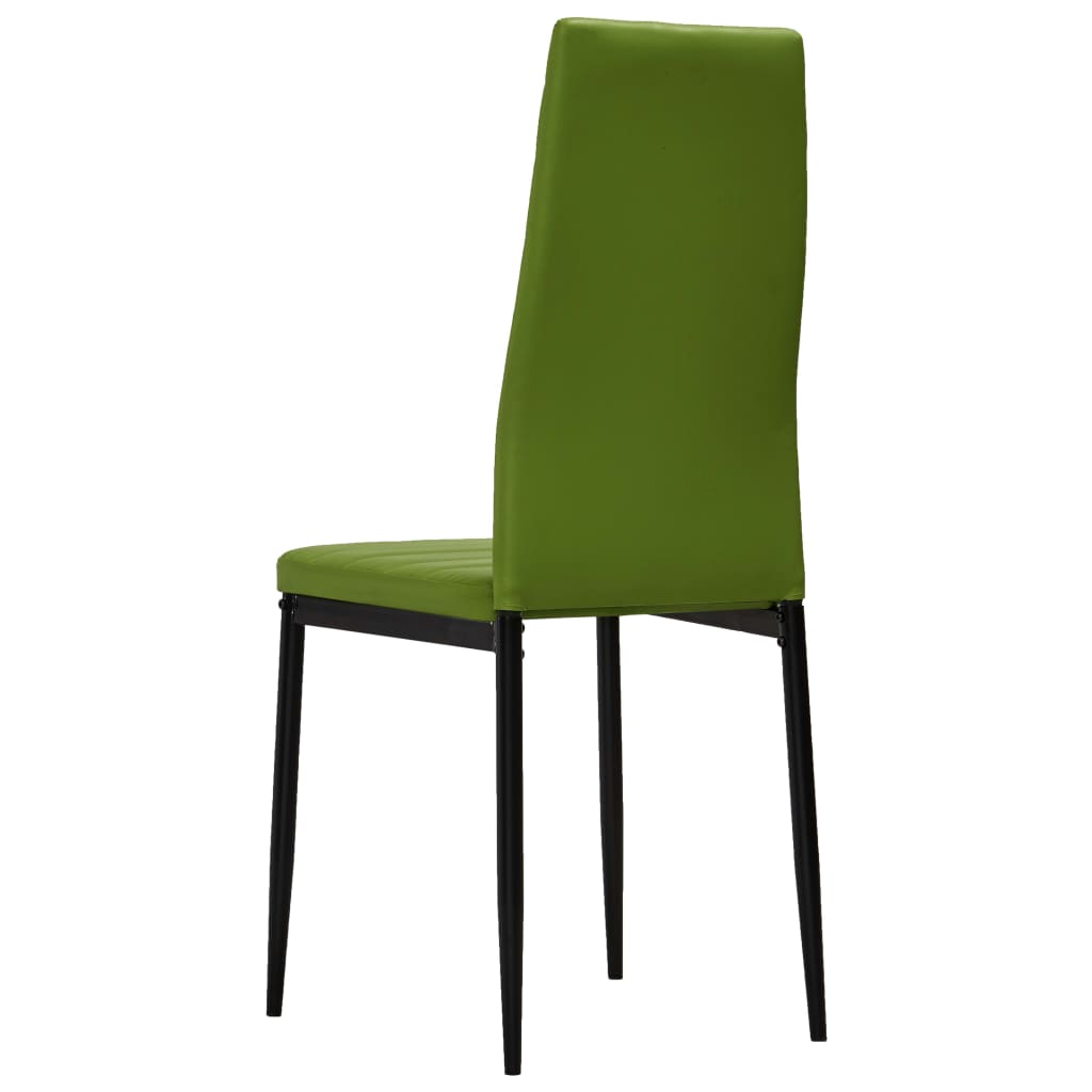 Dining Chairs 6 pcs Lime Green Faux Leather