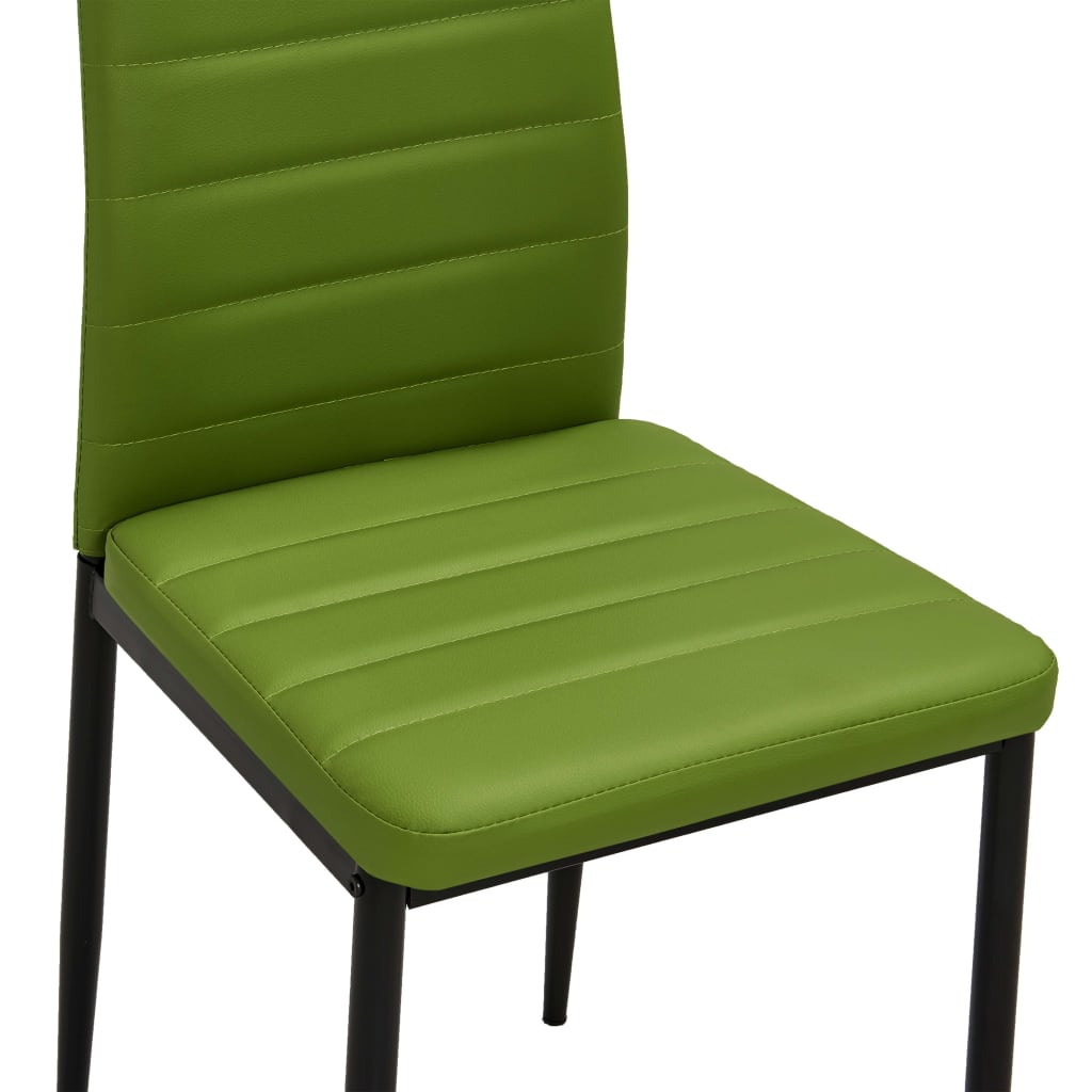 Dining Chairs 6 pcs Lime Green Faux Leather