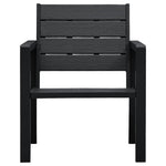 Garden Chairs 2 pcs Black HDPE Wood Look