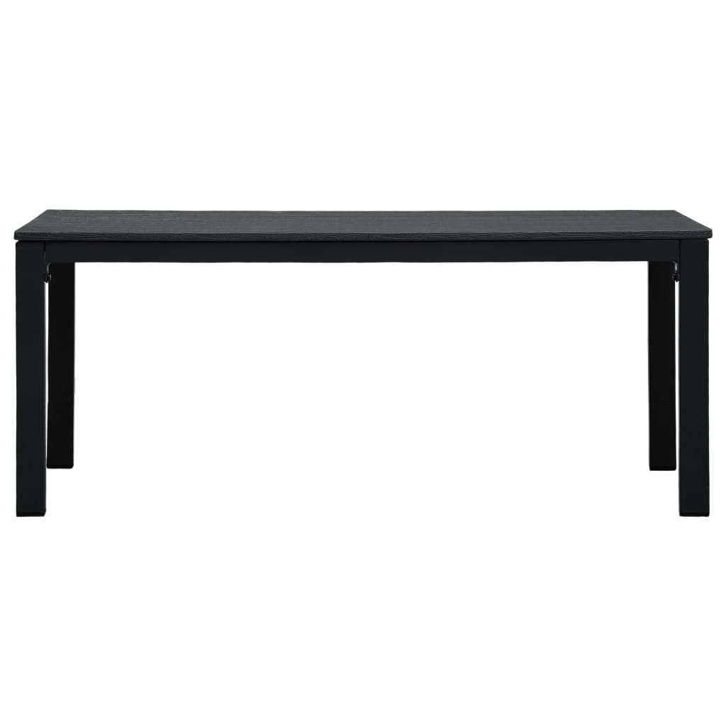 Coffee Table Black 98x48x39 cm HDPE Wood Look