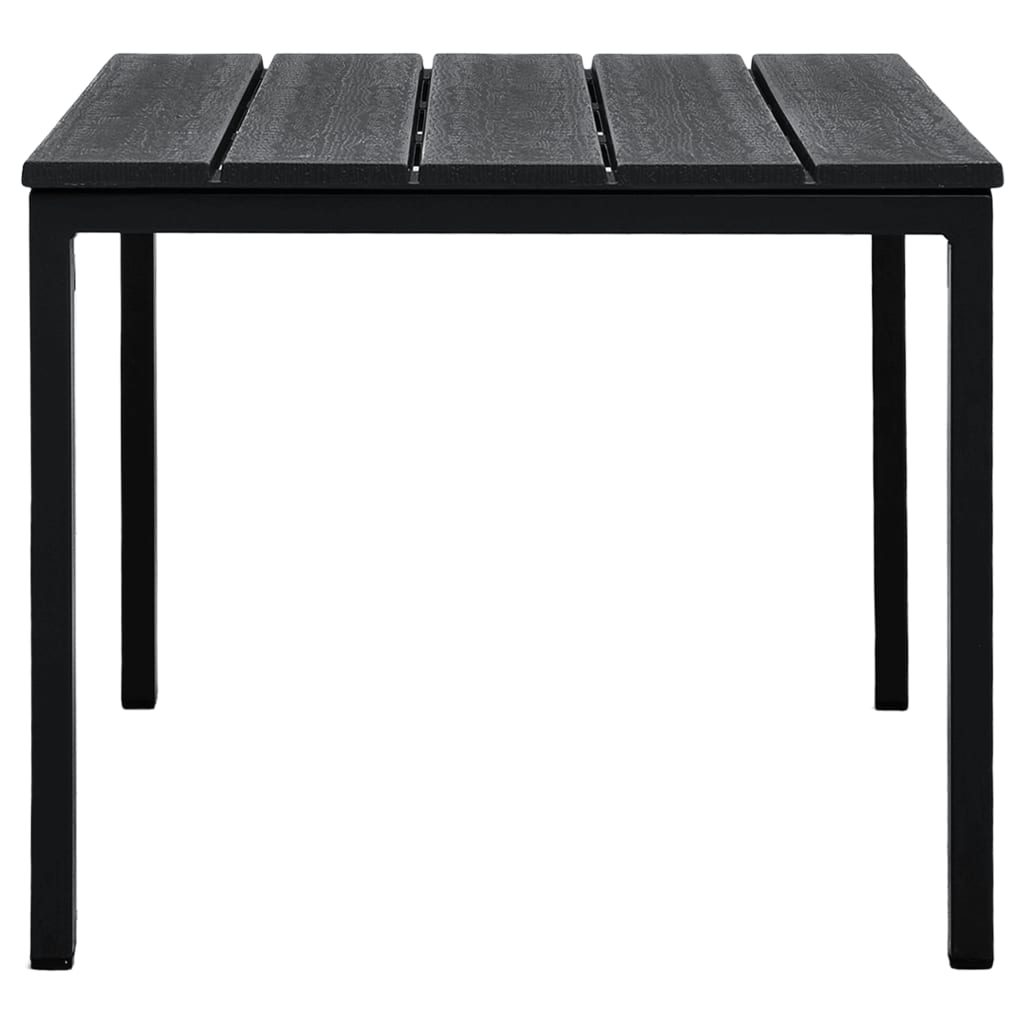 Coffee Table Black 98x48x39 cm HDPE Wood Look