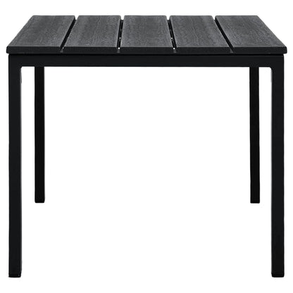 Coffee Table Black 98x48x39 cm HDPE Wood Look
