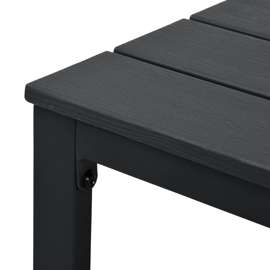 Coffee Table Black 98x48x39 cm HDPE Wood Look