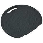 Folding Garden Stools 4 pcs Black HDPE Rattan Look